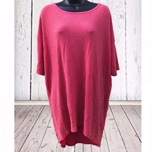 🍁3/$20🍁 LulaRoe | Irma Pink Metallic Top | Large